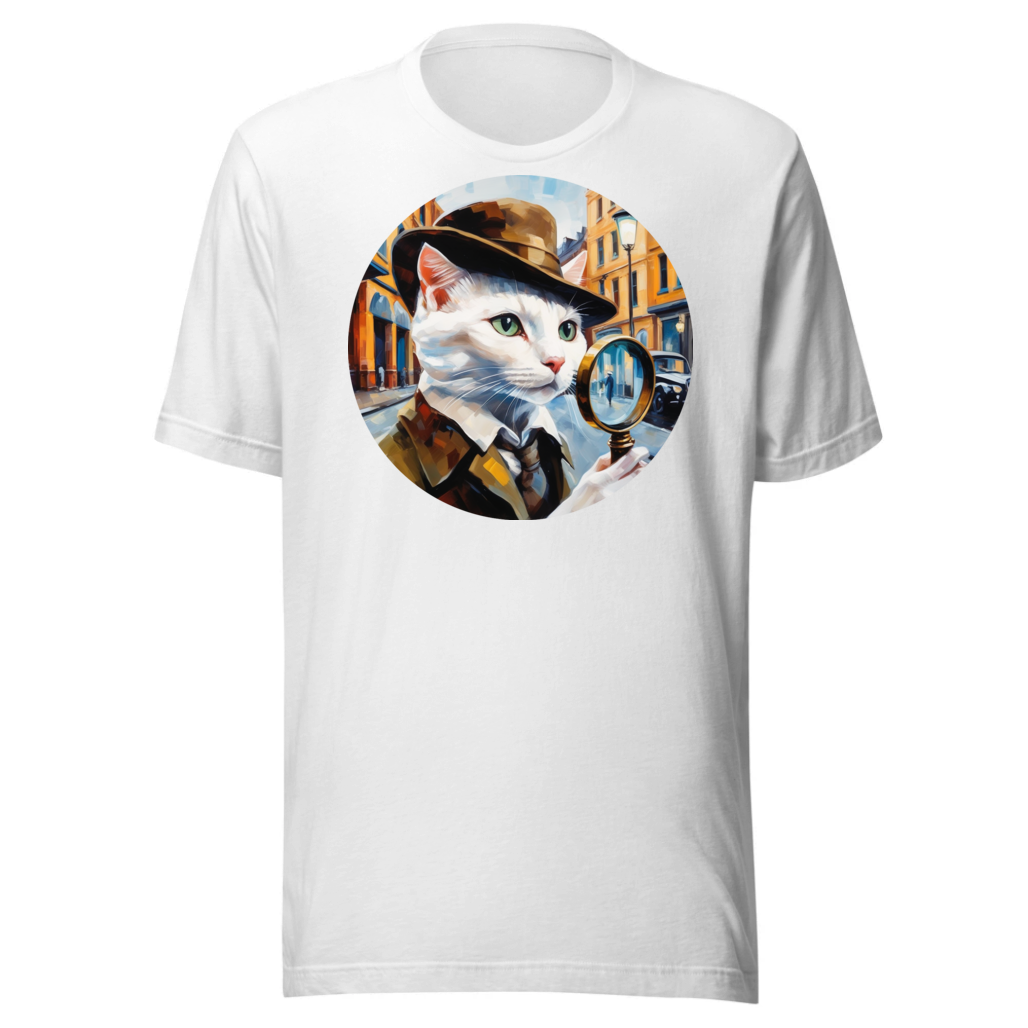 PugMug Custom White Companion Cat T-Shirt