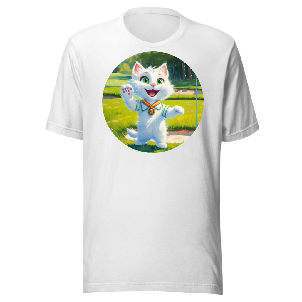 PugMug Custom White Companion Cat T-Shirt
