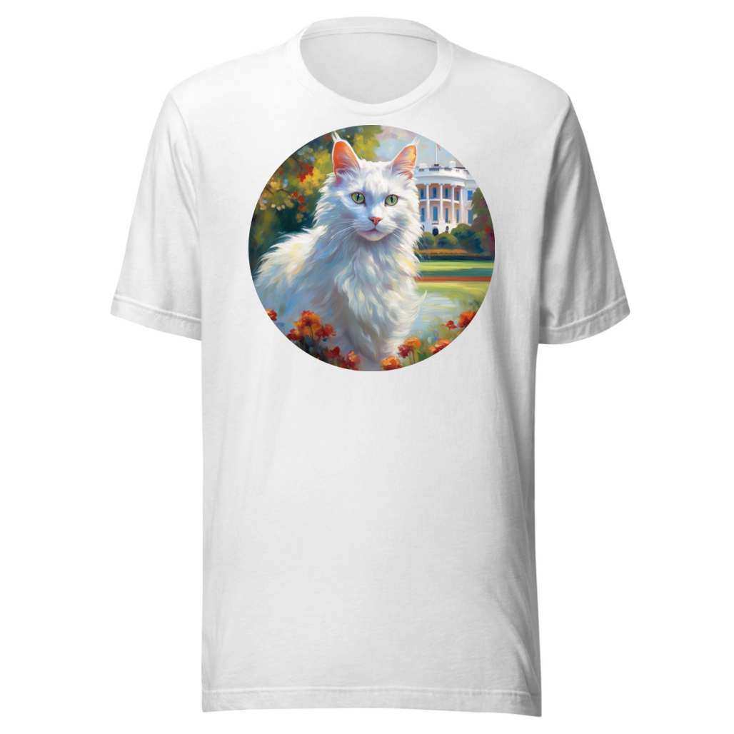 PugMug Custom White Companion Cat T-Shirt