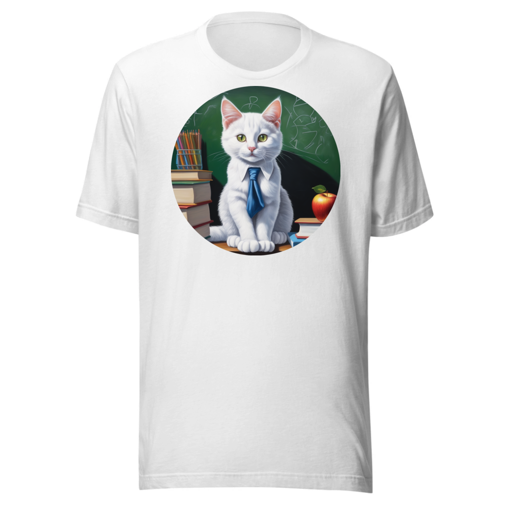 PugMug Custom White Companion Cat T-Shirt