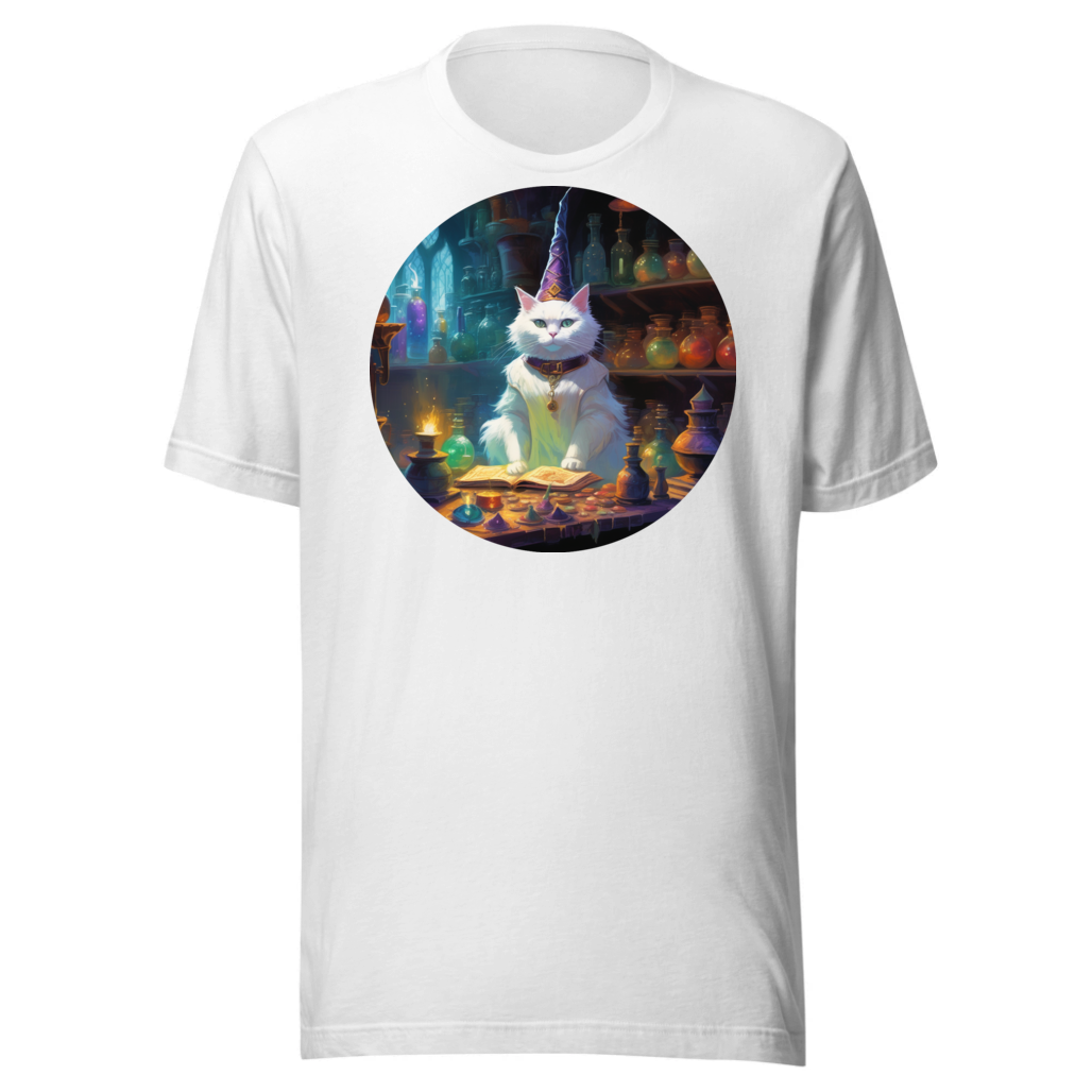 PugMug Custom White Companion Cat T-Shirt