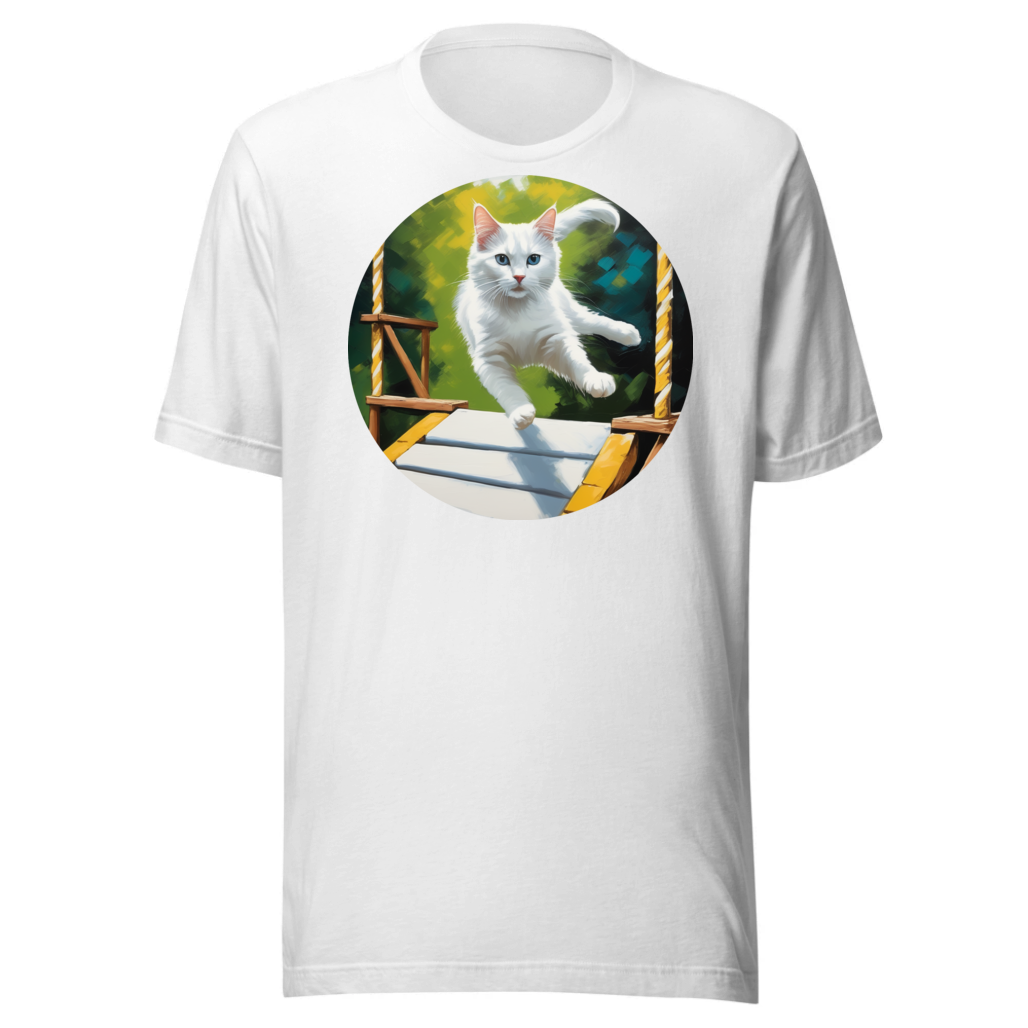 PugMug Custom White Companion Cat T-Shirt