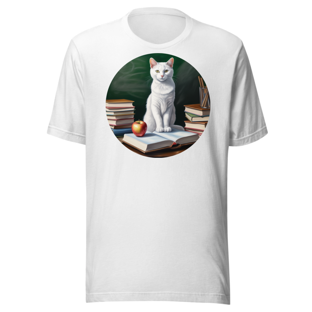 PugMug Custom White Companion Cat T-Shirt
