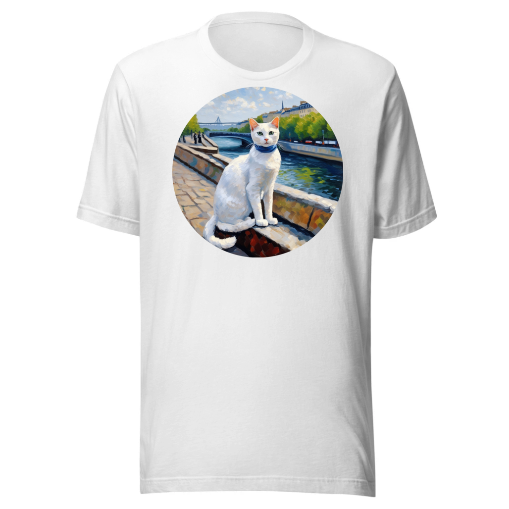 PugMug Custom White Companion Cat T-Shirt