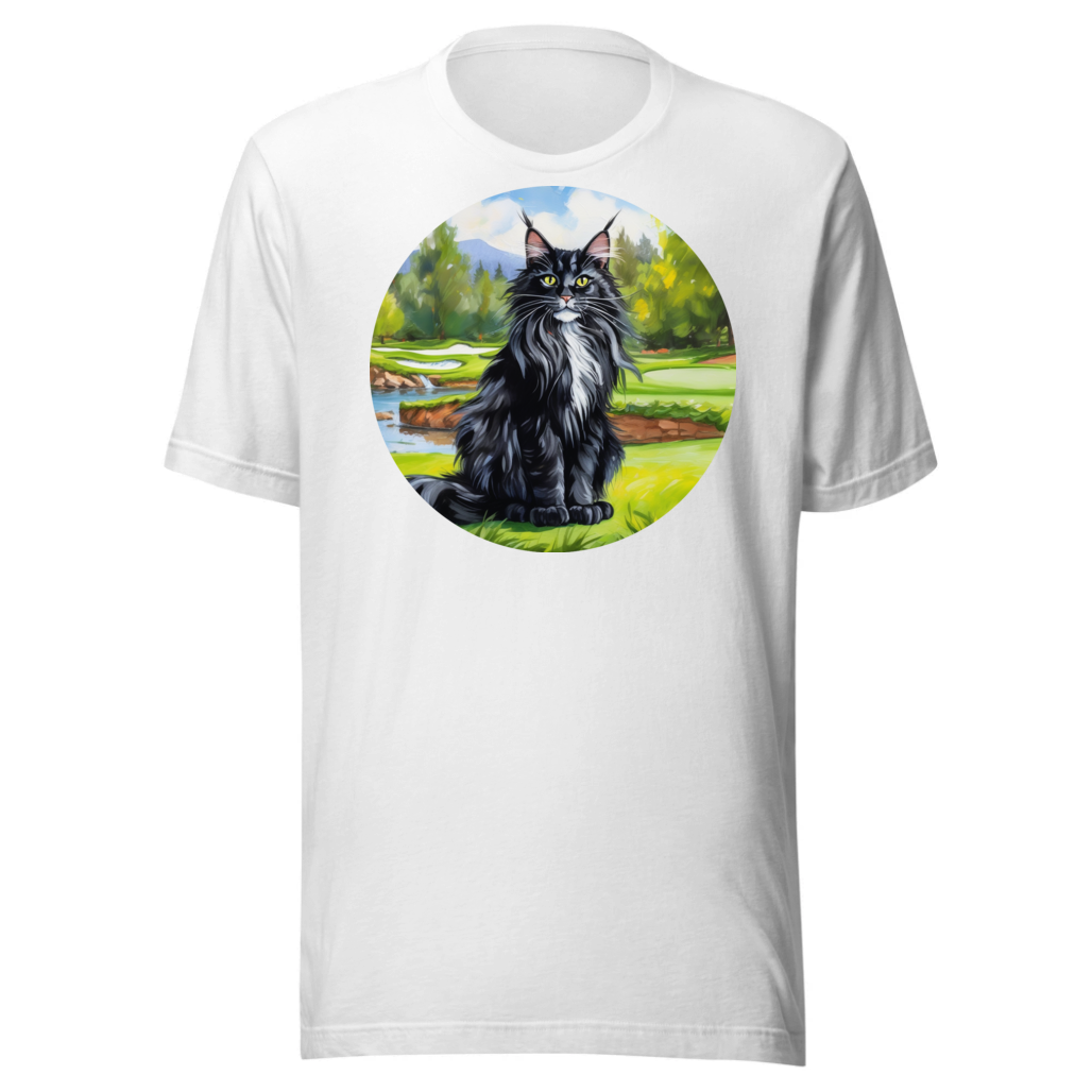 PugMug Custom Black Maine Coon Cat T-Shirt