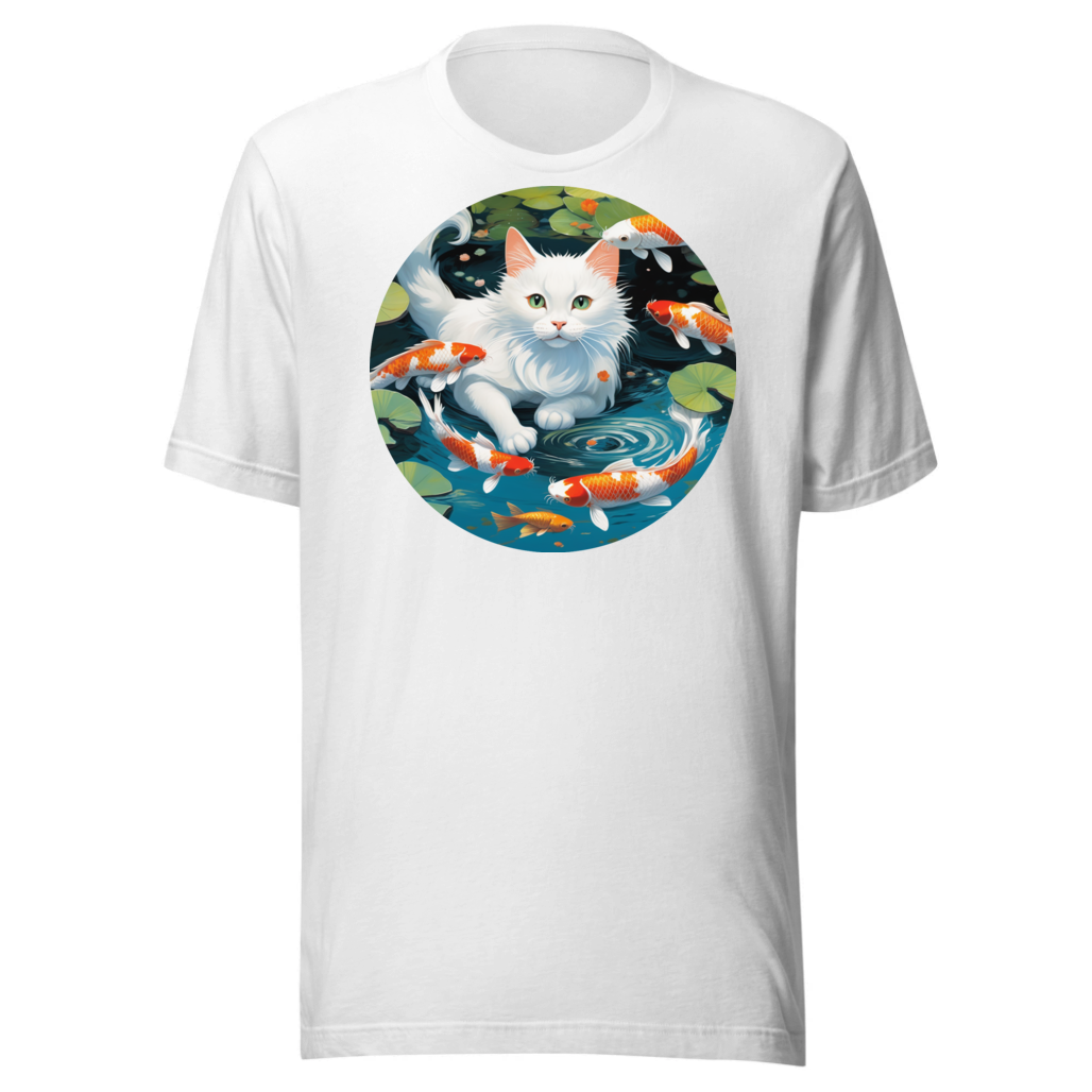 PugMug Custom White Companion Cat T-Shirt