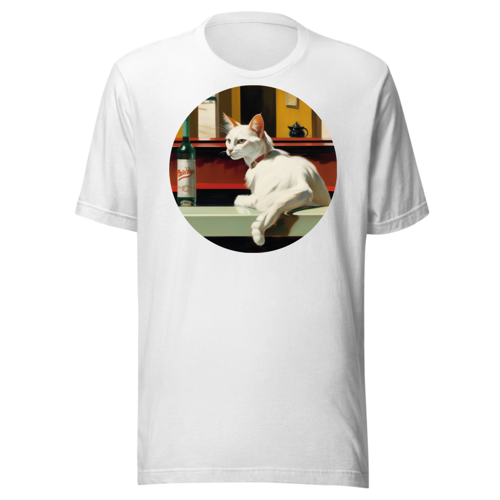 PugMug Custom White Companion Cat T-Shirt