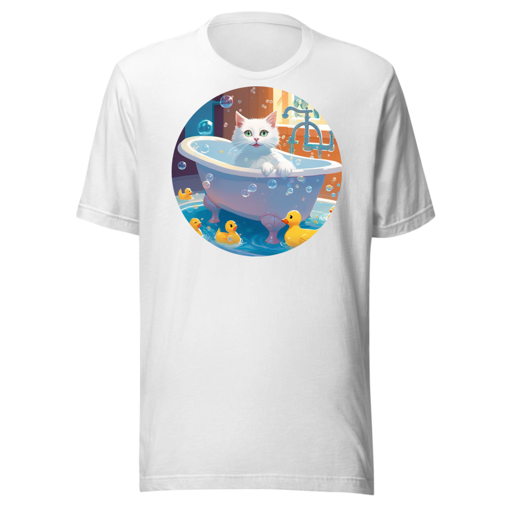 PugMug Custom White Companion Cat T-Shirt