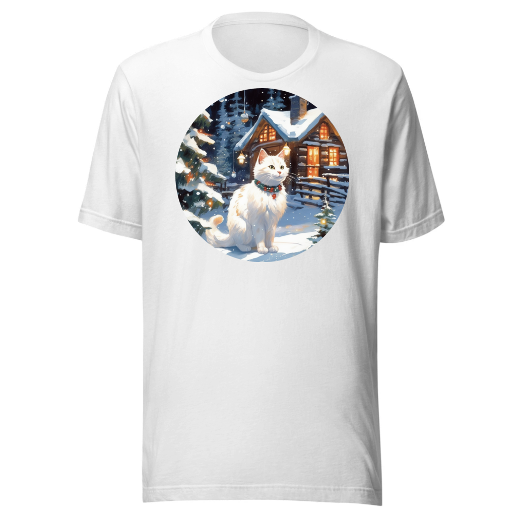 PugMug Custom White Companion Cat T-Shirt