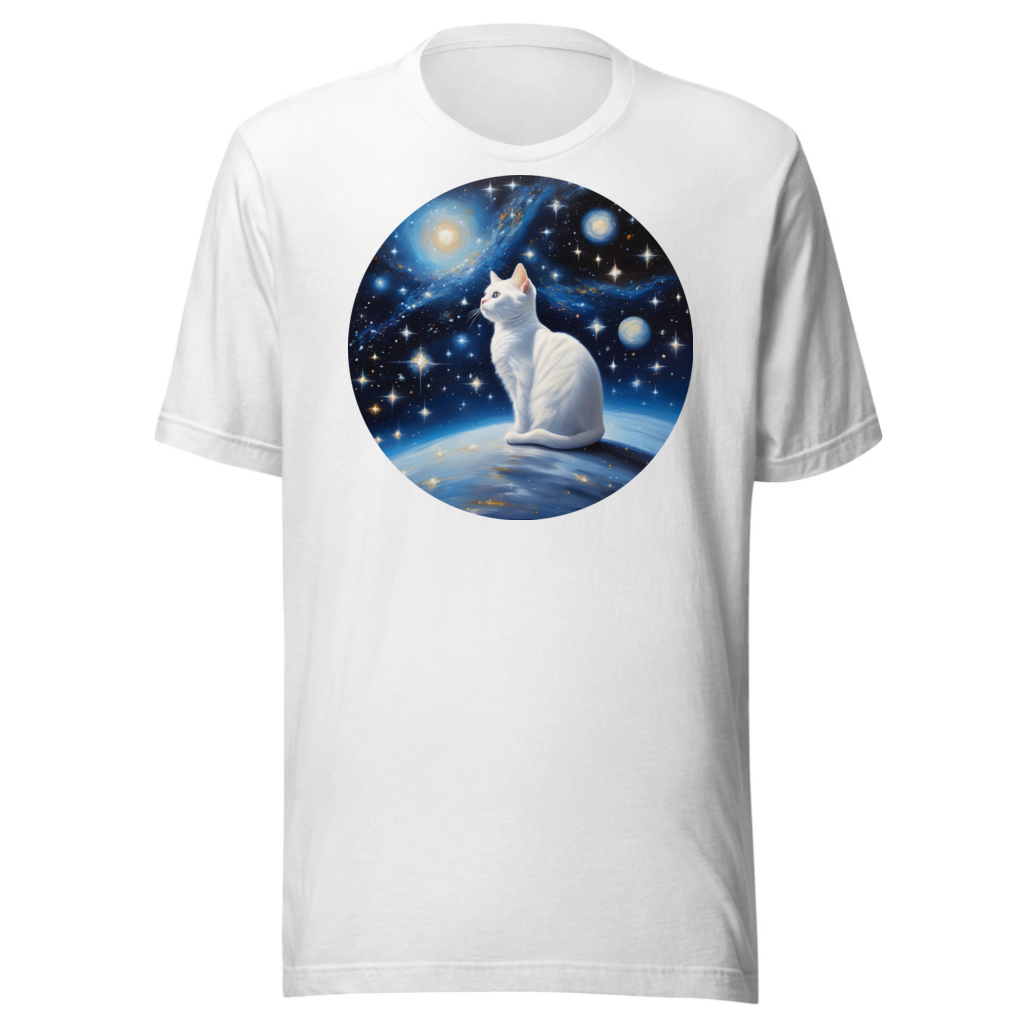 PugMug Custom White Companion Cat T-Shirt