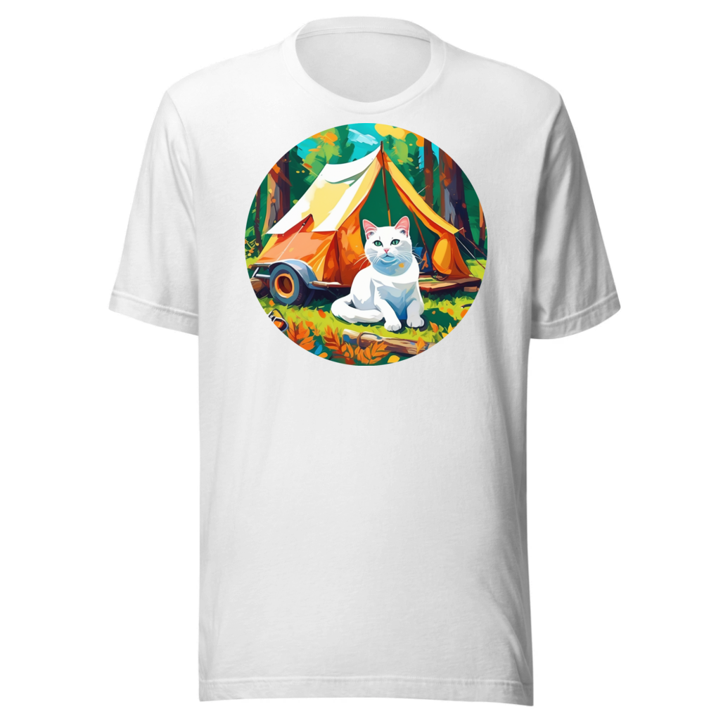 PugMug Custom White Companion Cat T-Shirt