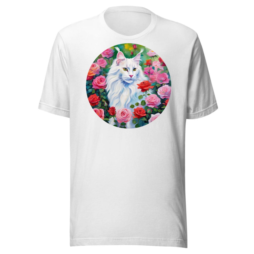 PugMug Custom White Maine Coon Cat T-Shirt