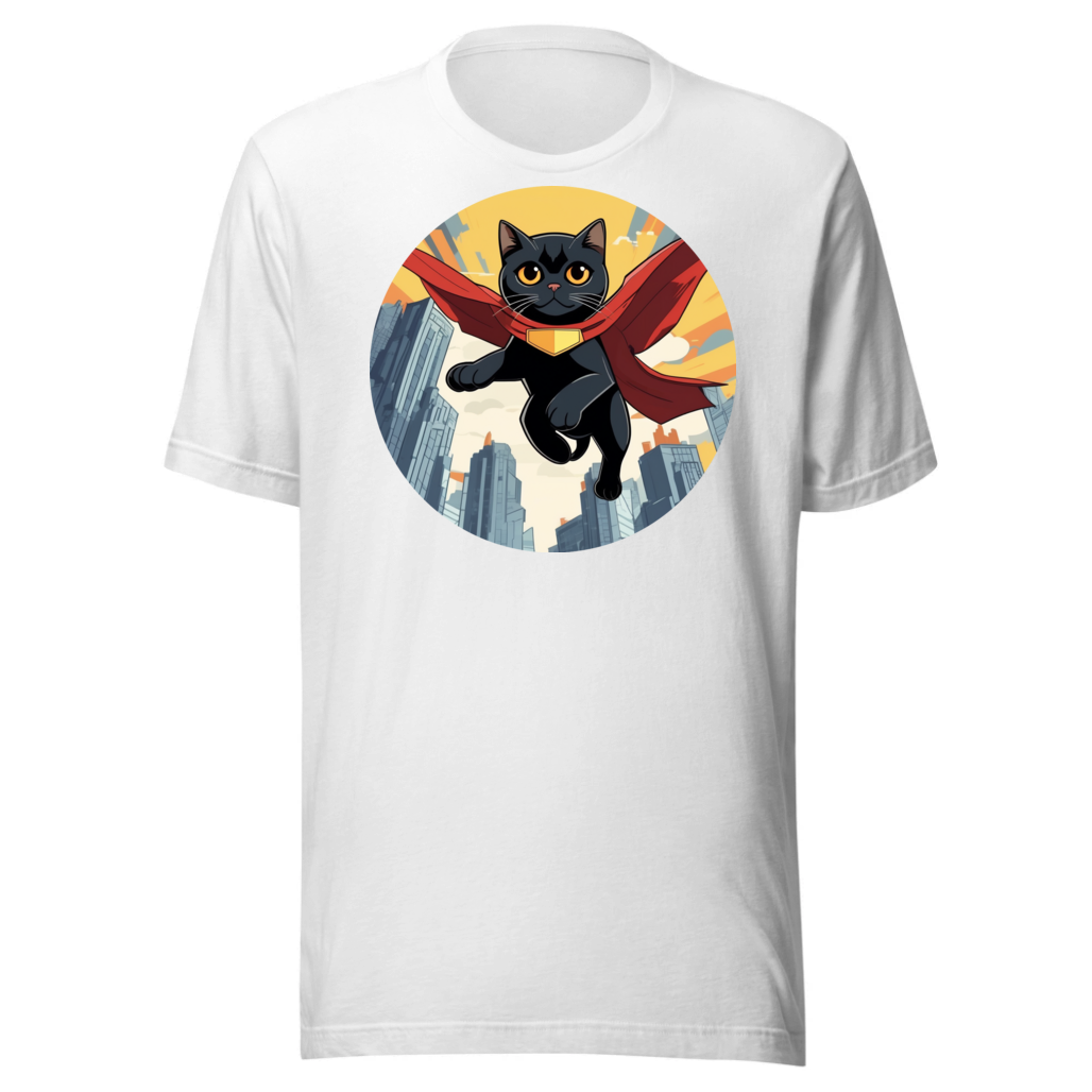 PugMug Custom Black Scottish Fold Cat T-Shirt