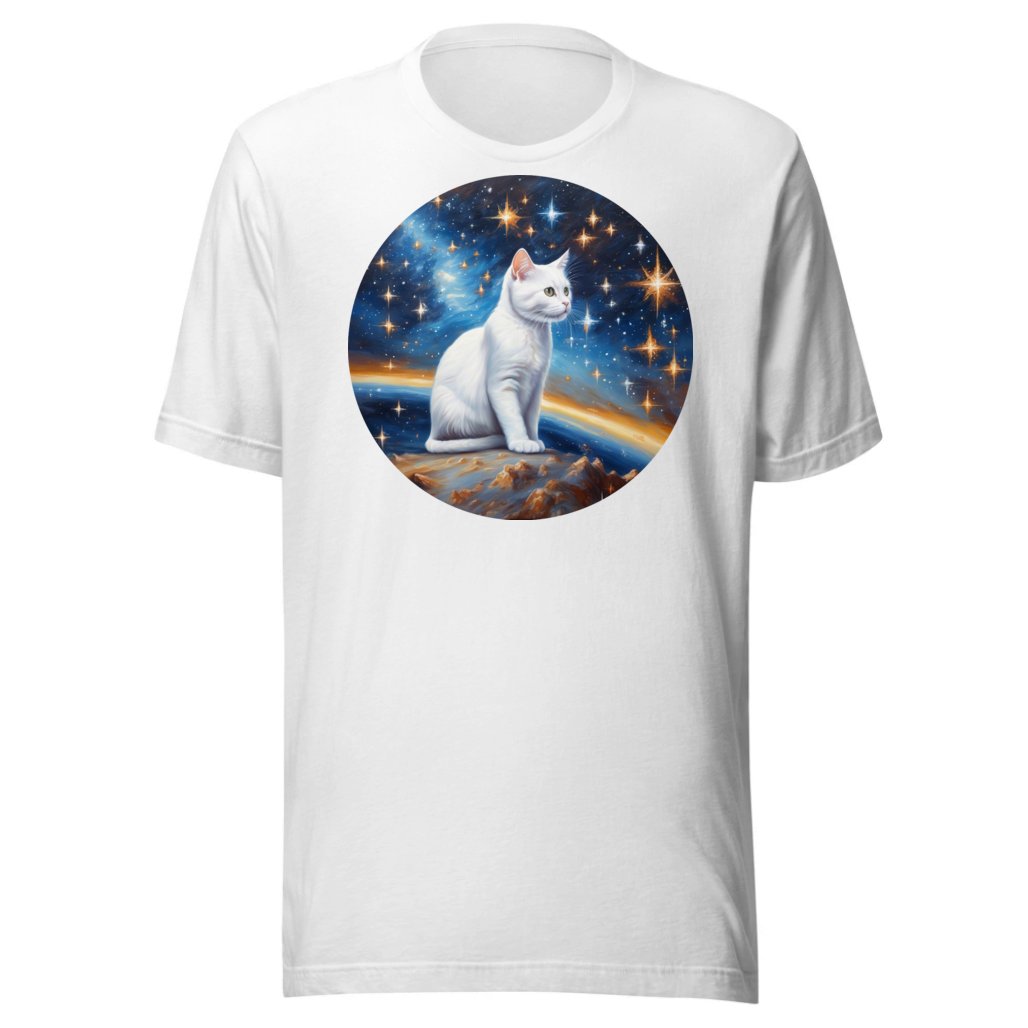 PugMug Custom White Companion Cat T-Shirt