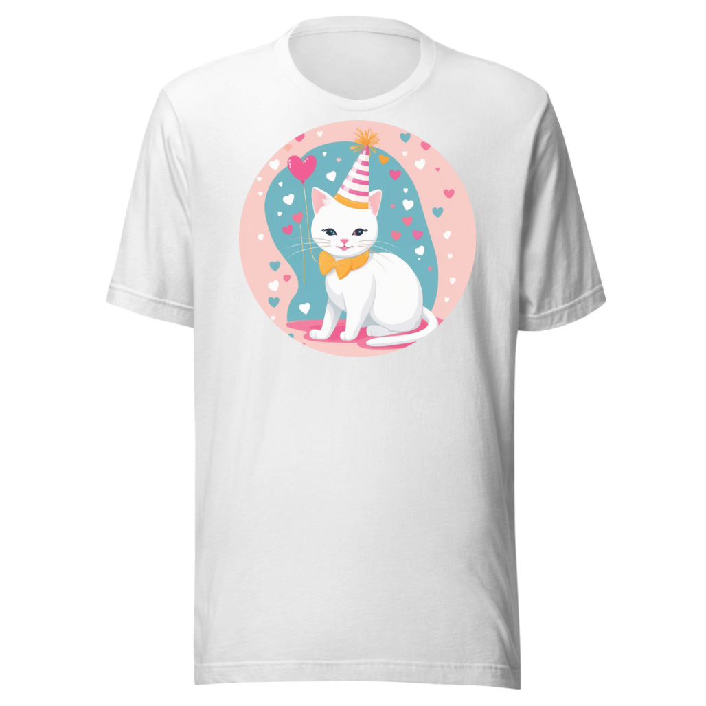 PugMug Custom White Companion Cat T-Shirt