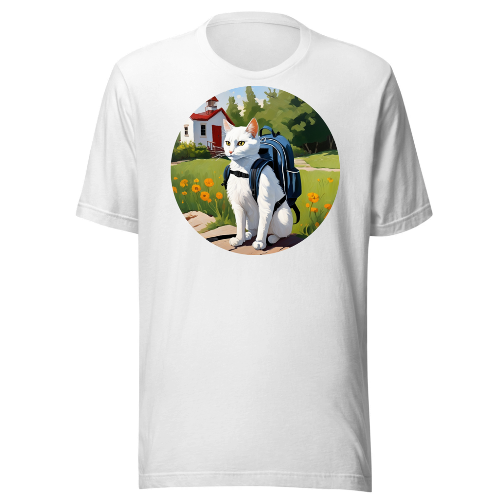 PugMug Custom White Companion Cat T-Shirt