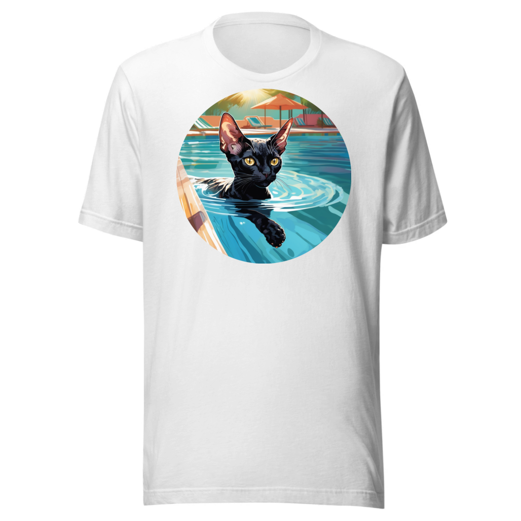 PugMug Custom Black Devon Rex Cat T-Shirt