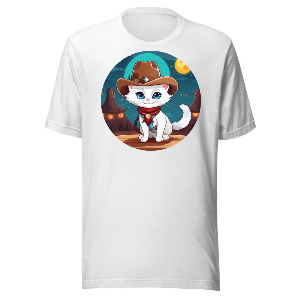 PugMug Custom White Companion Cat T-Shirt