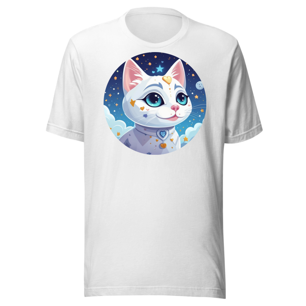 PugMug Custom White Companion Cat T-Shirt