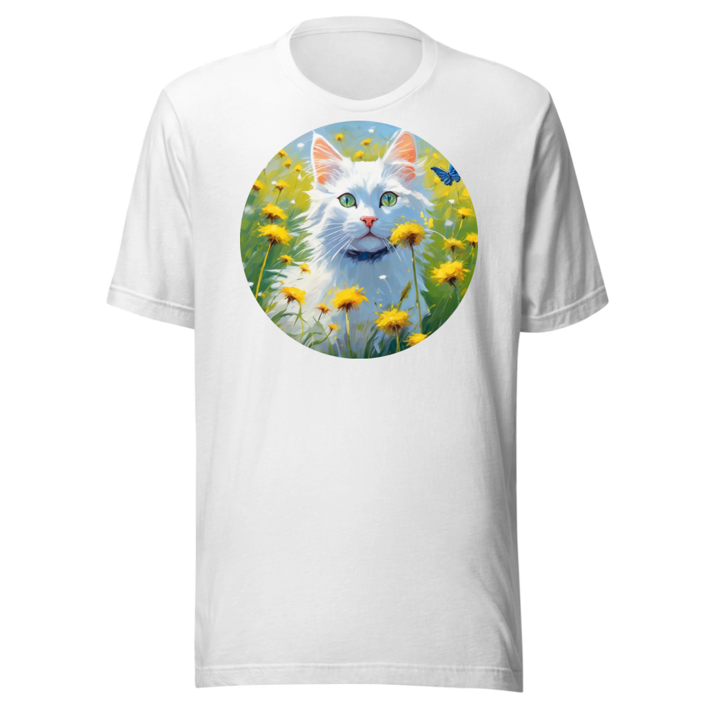 PugMug Custom White Companion Cat T-Shirt