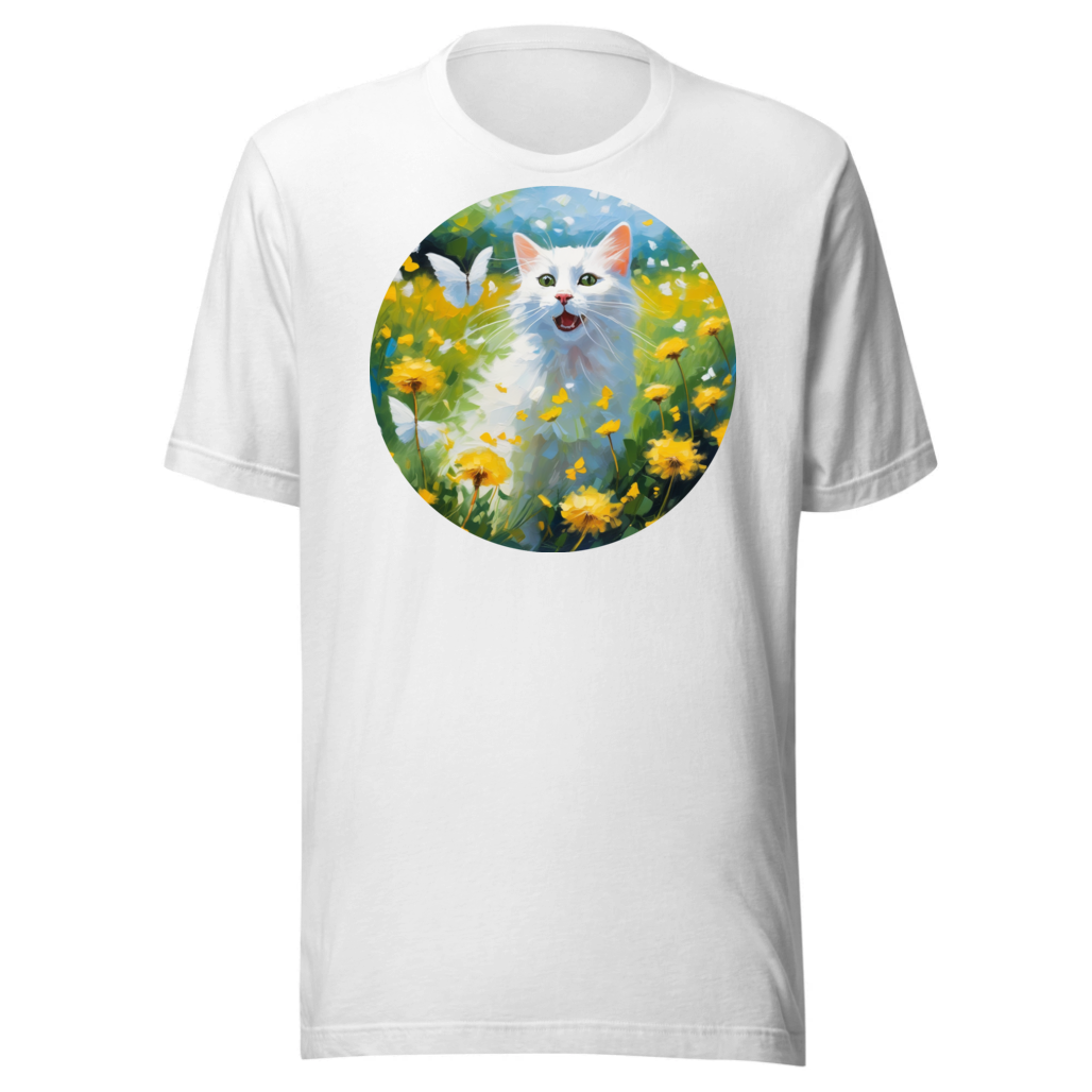 PugMug Custom White Companion Cat T-Shirt