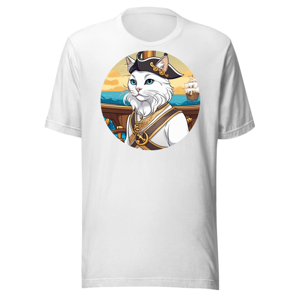PugMug Custom White Companion Cat T-Shirt