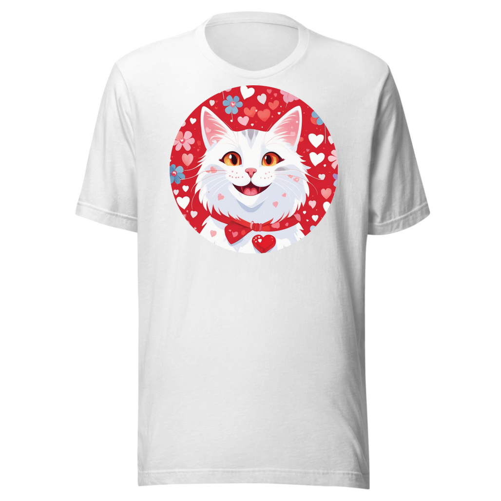 PugMug Custom White Companion Cat T-Shirt