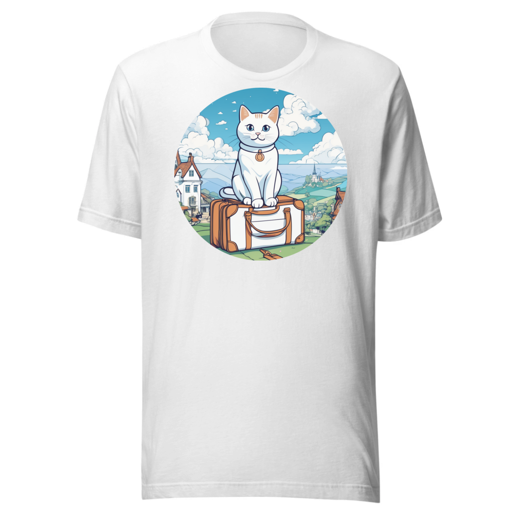 PugMug Custom White Companion Cat T-Shirt