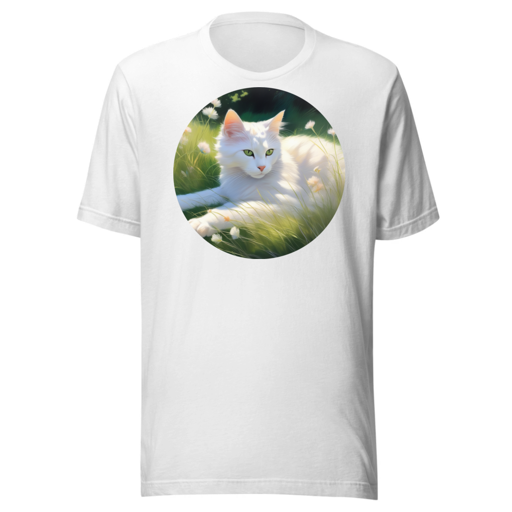 PugMug Custom White Companion Cat T-Shirt