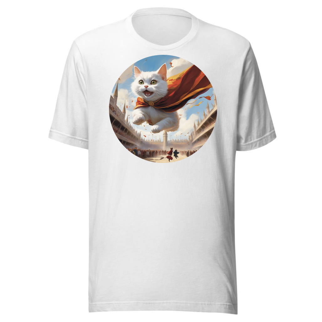 PugMug Custom White Companion Cat T-Shirt