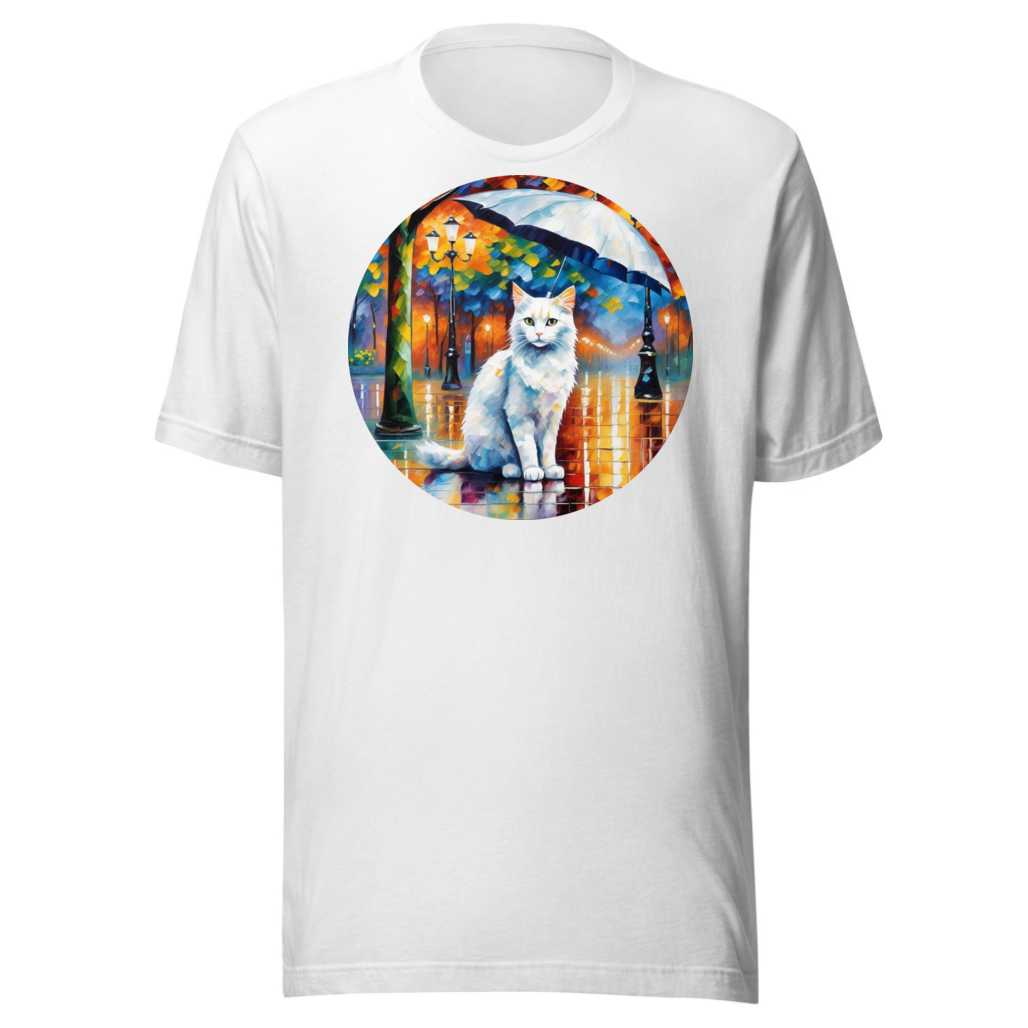 PugMug Custom White Companion Cat T-Shirt