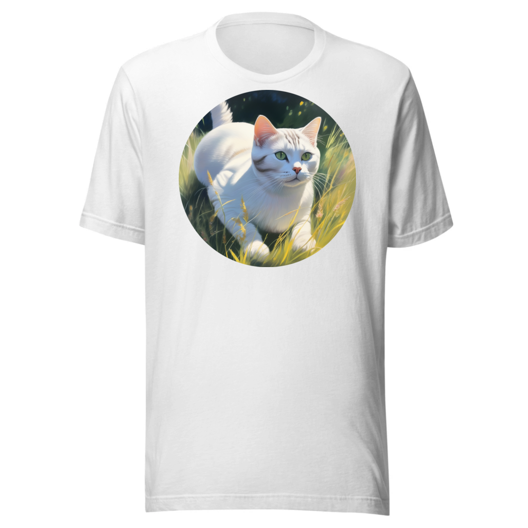 PugMug Custom White American Shorthair Cat T-Shirt