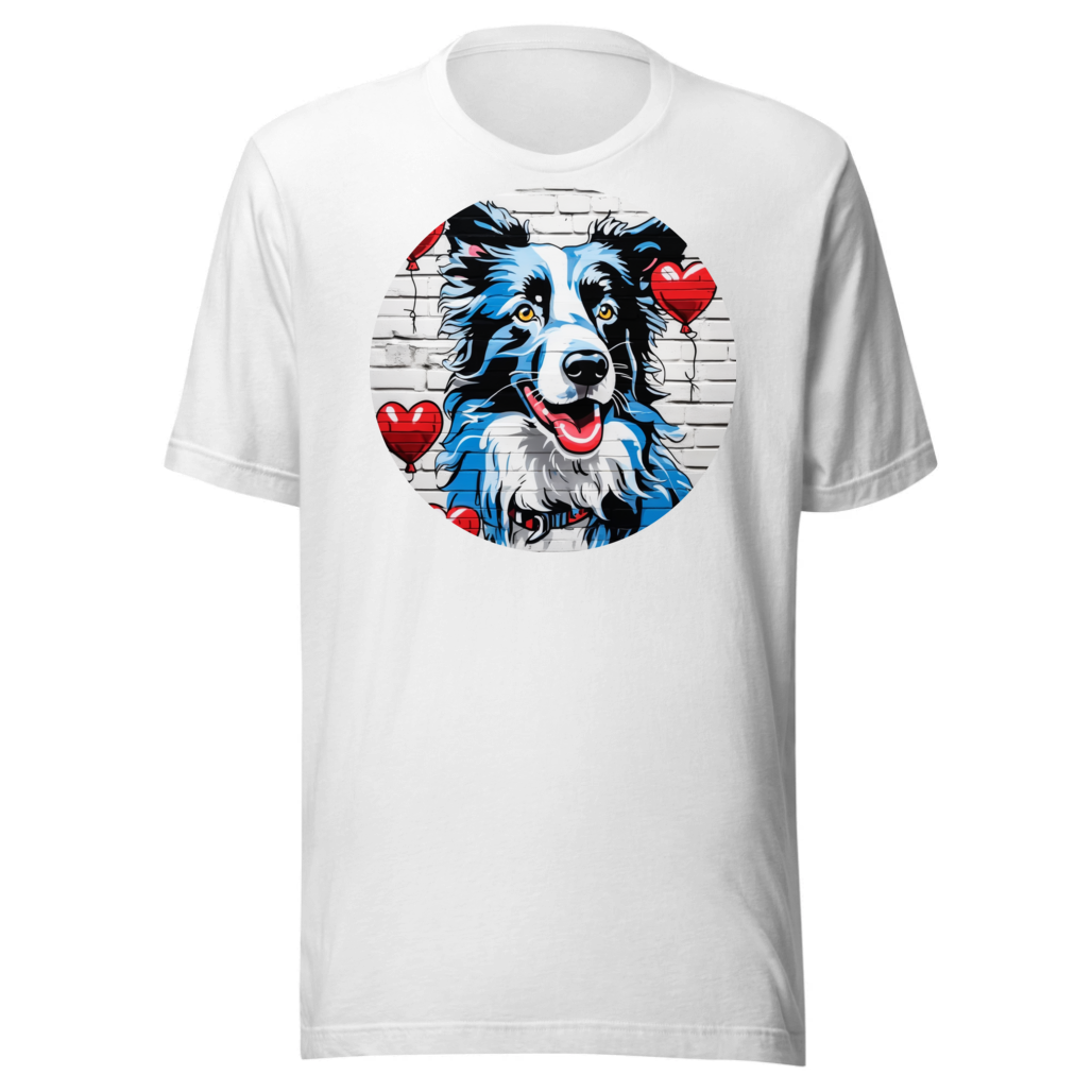 PugMug Custom Blue Merle Border Collie T-Shirt