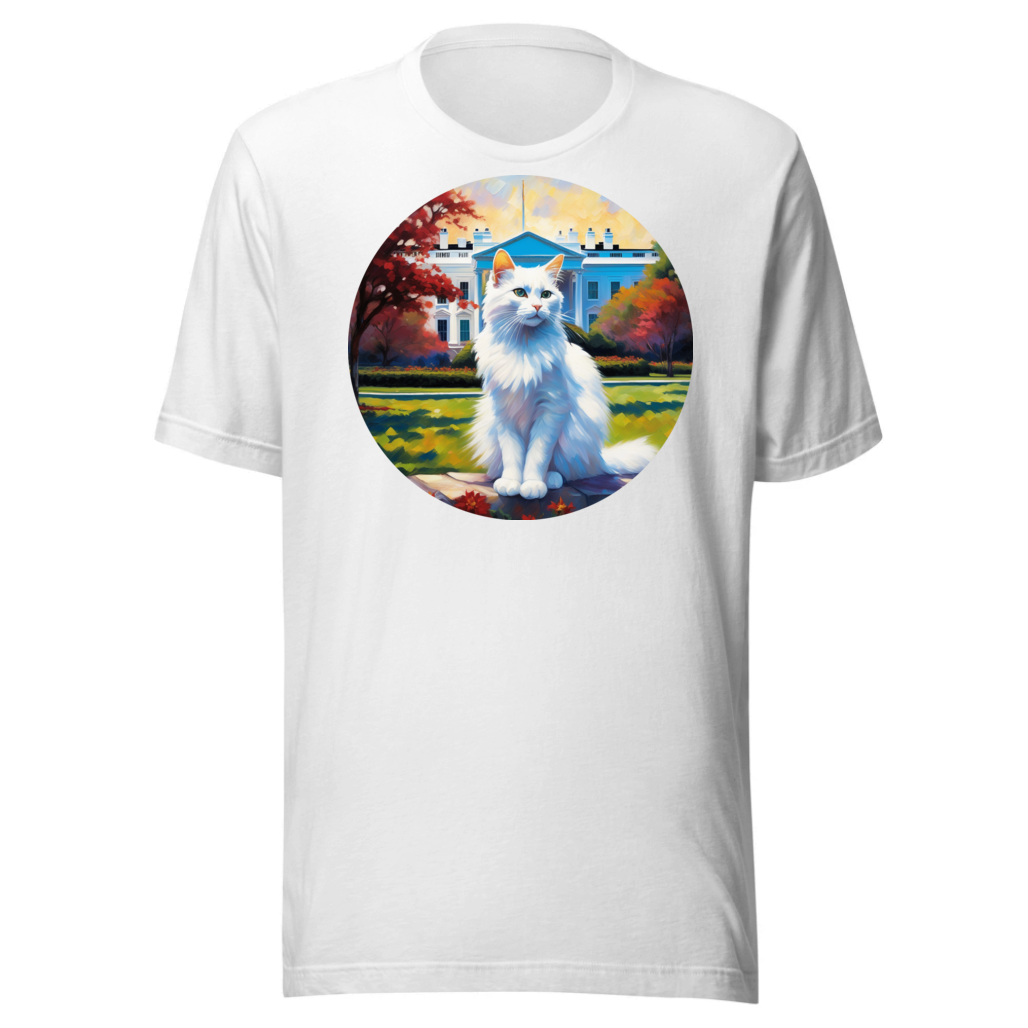 PugMug Custom White Companion Cat T-Shirt