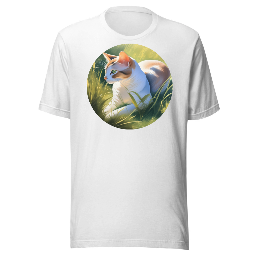 PugMug Custom White Abyssinian Cat T-Shirt