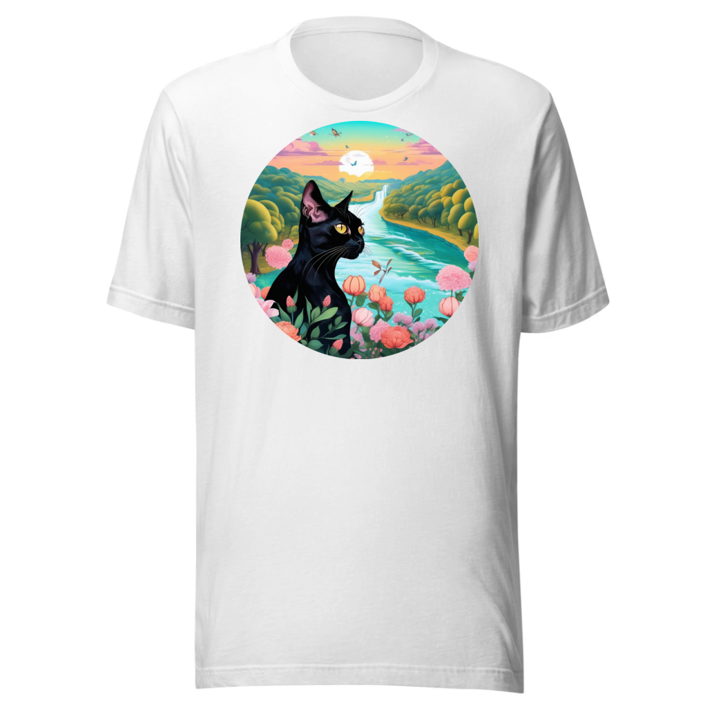 PugMug Custom Black Devon Rex Cat T-Shirt