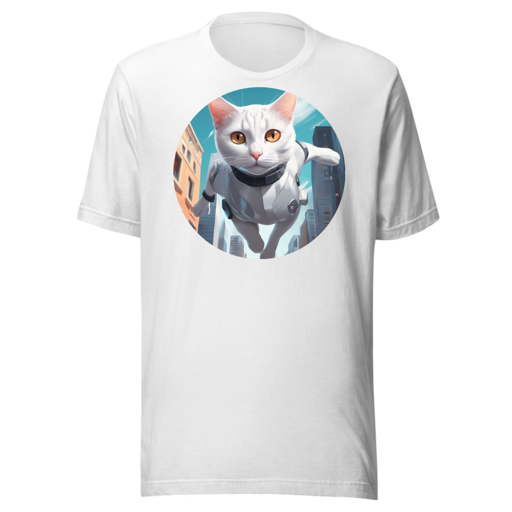 PugMug Custom White Companion Cat T-Shirt