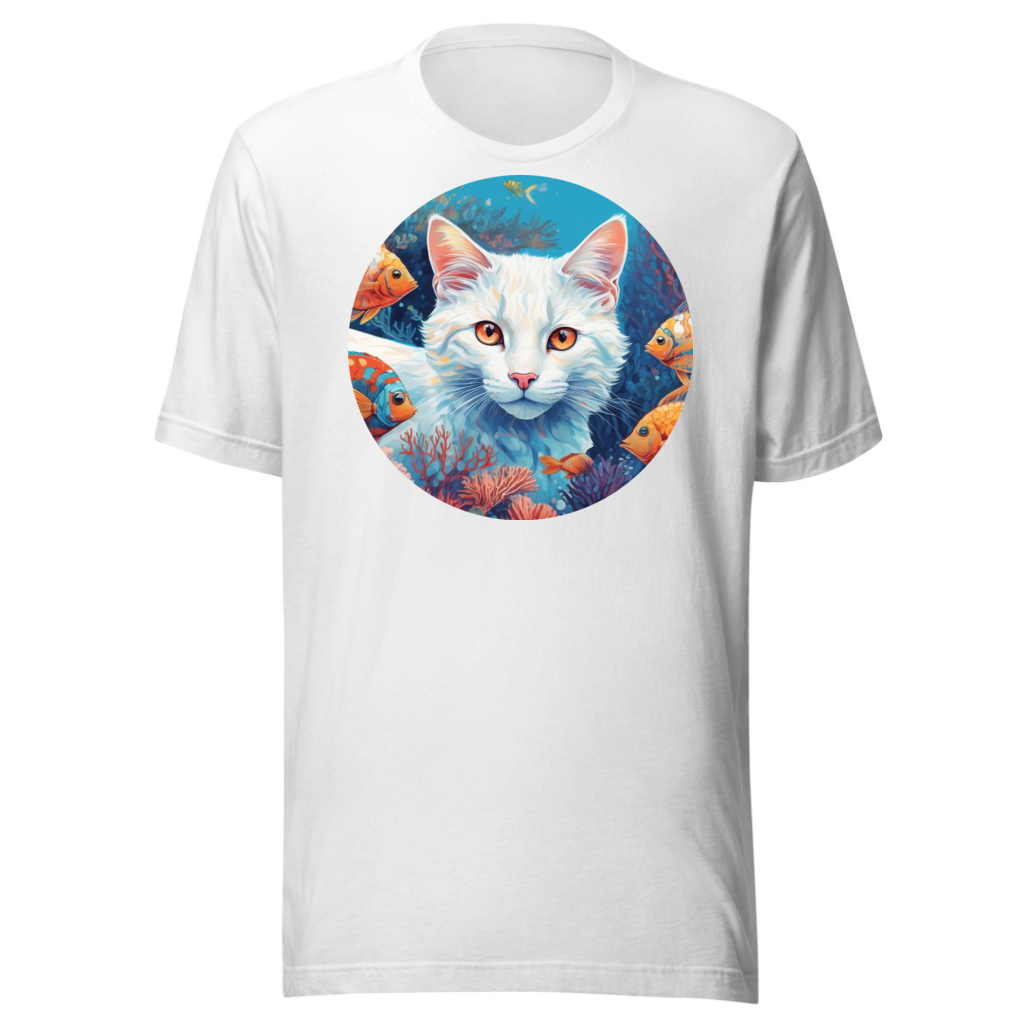 PugMug Custom White Companion Cat T-Shirt