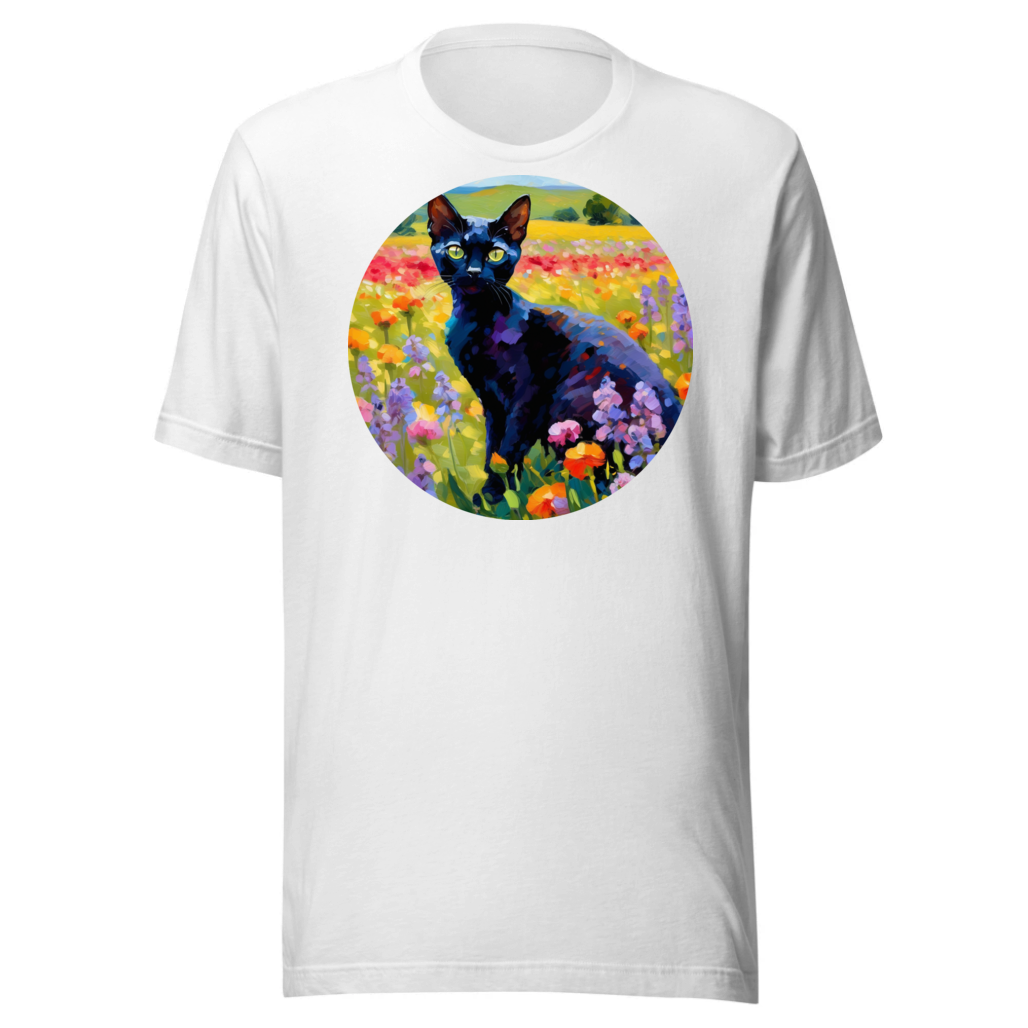 PugMug Custom Black Devon Rex Cat T-Shirt