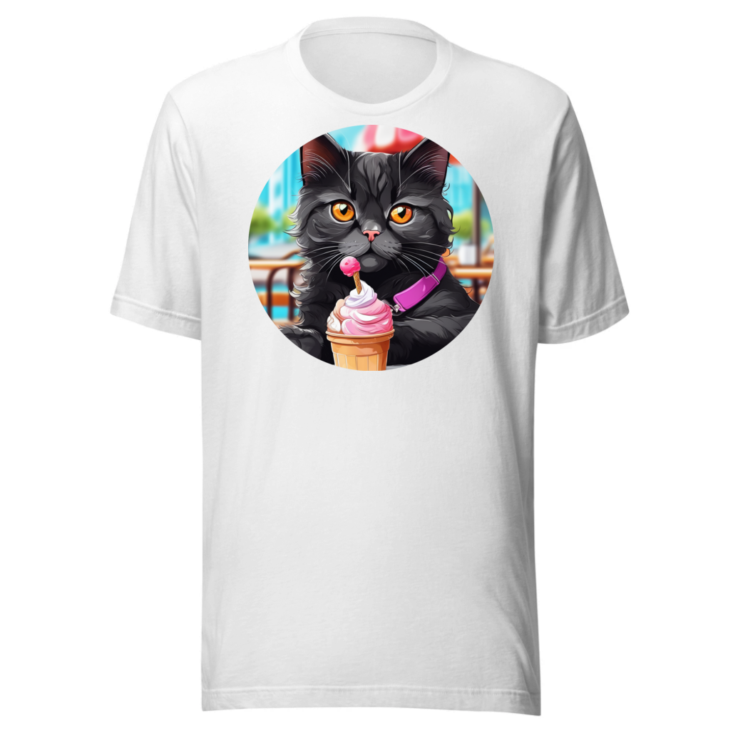 PugMug Custom Black Scottish Fold Cat T-Shirt