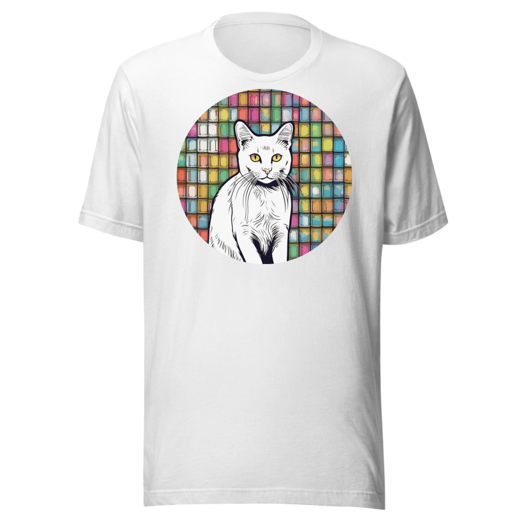 PugMug Custom White Companion Cat T-Shirt