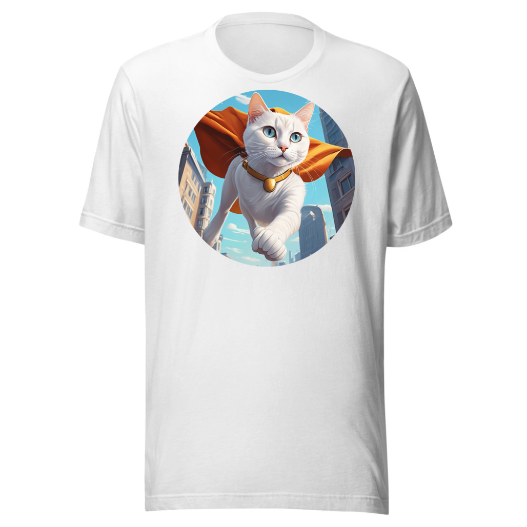 PugMug Custom White Companion Cat T-Shirt