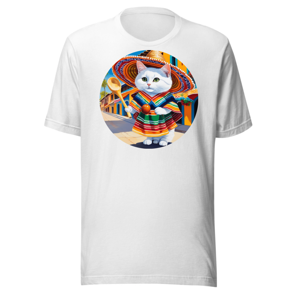 PugMug Custom White Companion Cat T-Shirt