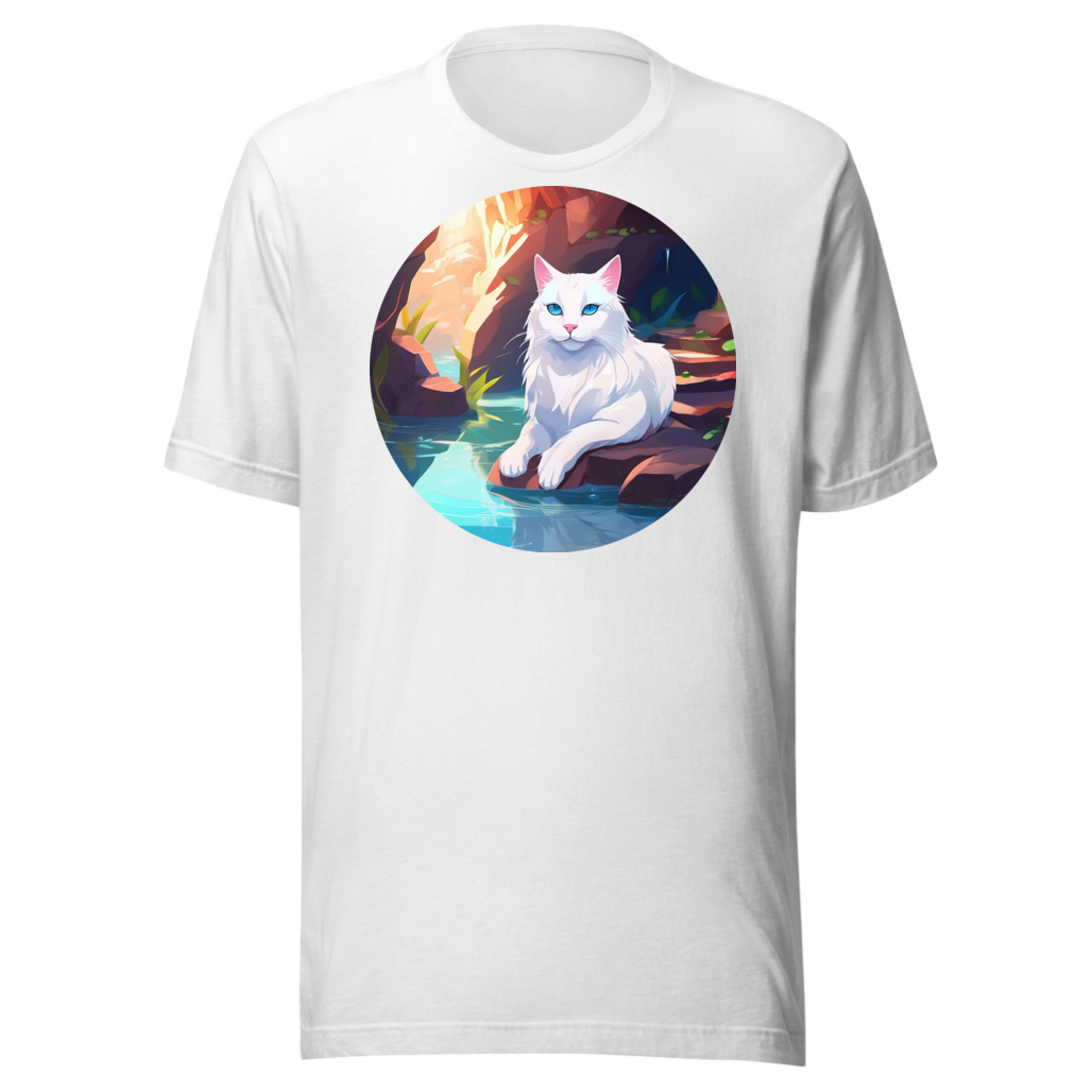 PugMug Custom White Companion Cat T-Shirt