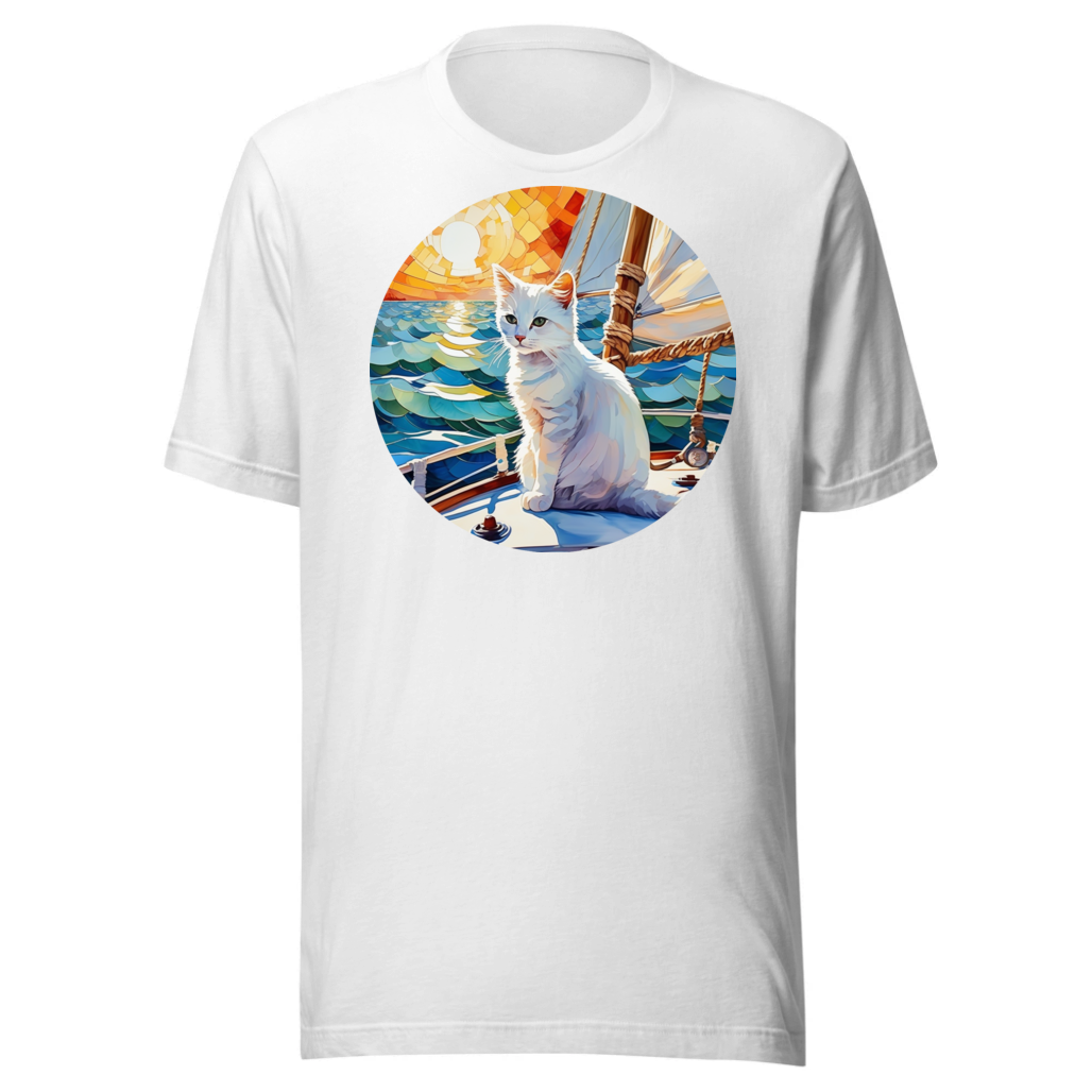 PugMug Custom White Companion Cat T-Shirt