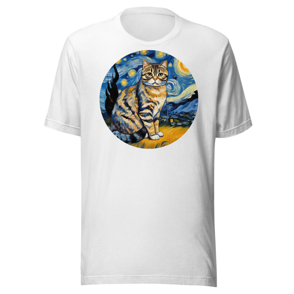 PugMug Custom Tabby Scottish Fold Cat T-Shirt
