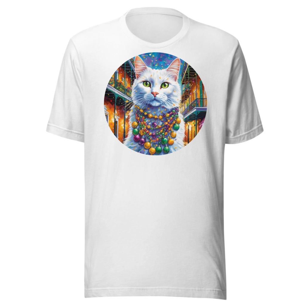 PugMug Custom White Companion Cat T-Shirt