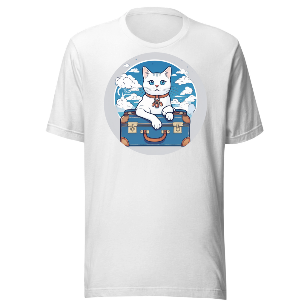 PugMug Custom White Companion Cat T-Shirt