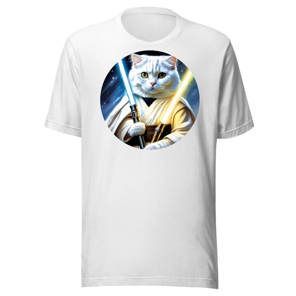 PugMug Custom White Scottish Fold Cat T-Shirt