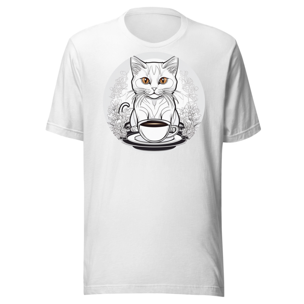 PugMug Custom White Companion Cat T-Shirt